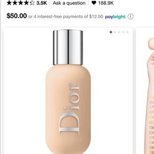 Dior backstage face and body foundation